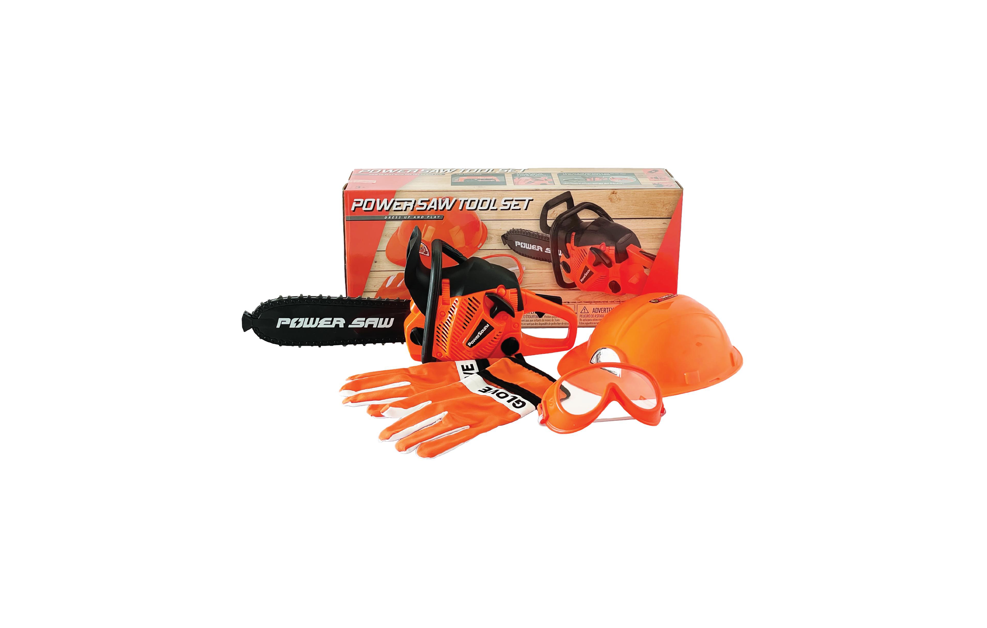 The Bubble Factory Battery-Operated Power Saw Toy Set, 5-Piece, Ages 3+