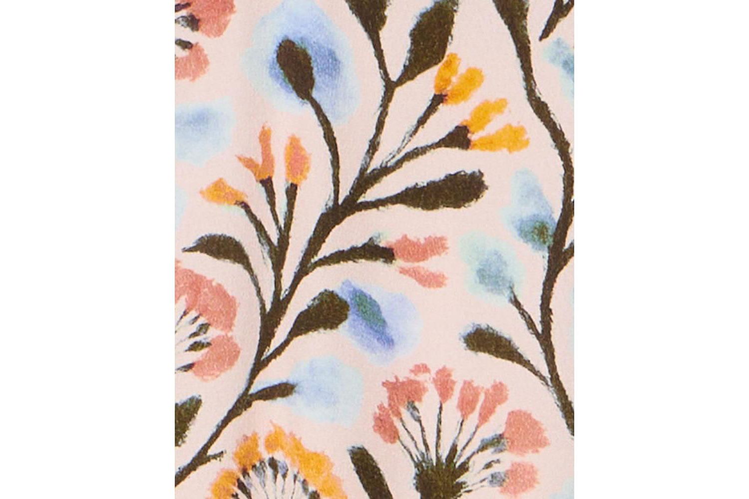 Women's Floral Print V-Neck Midi Dress