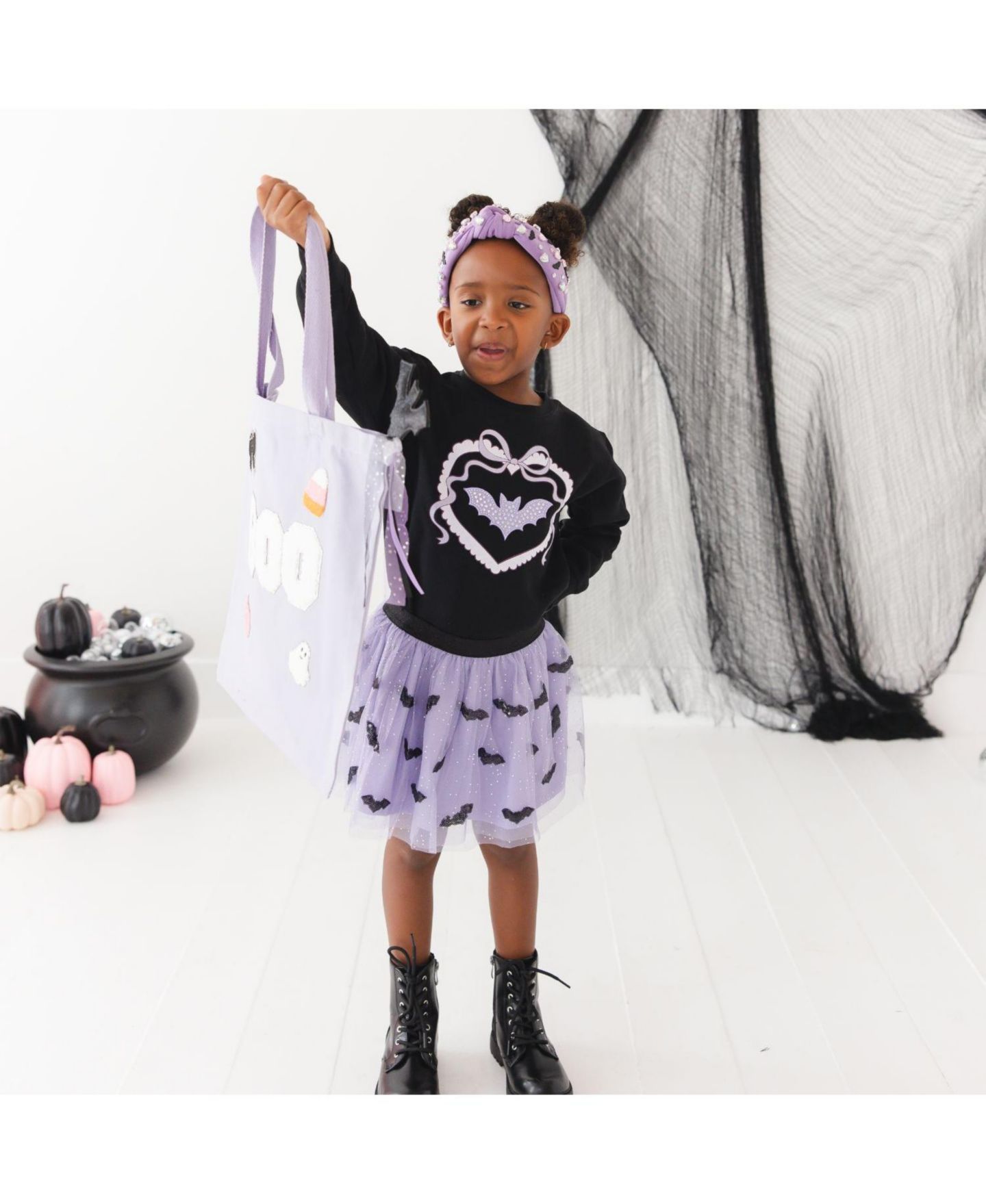 Сумка Sweet Wink Boo Trick Trick-or-Treat Halloween Tote для девочек, цвет: Лавандовый — фото 3
