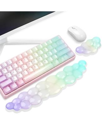 Ergonomic Anti-Slip Silicone Wrist Rests, 2-Piece Set Compatible with Standard Keyboards and Mice