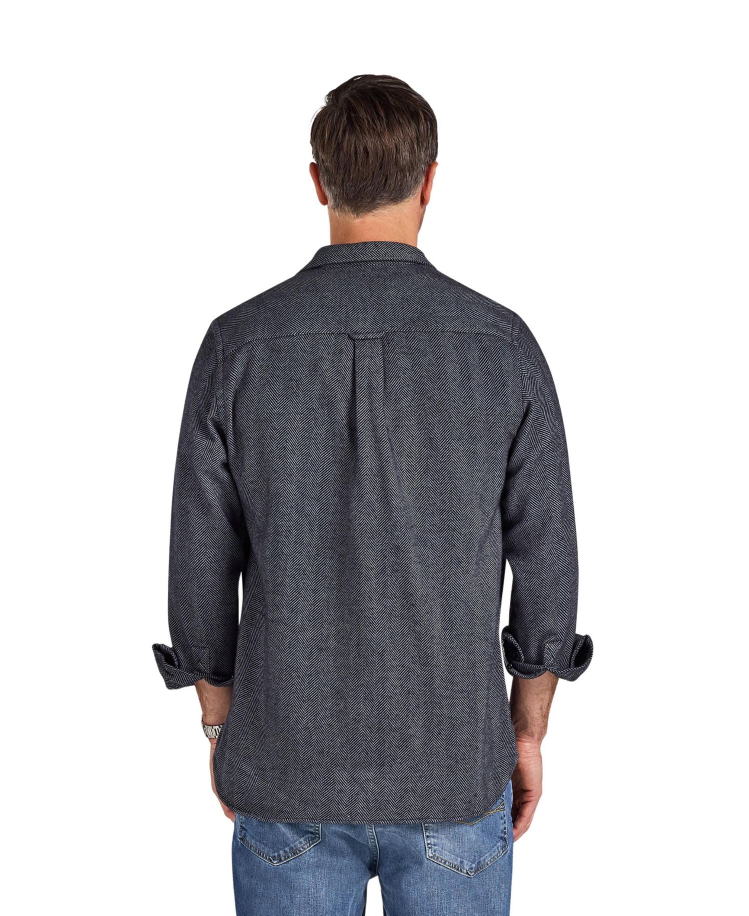 Men's Herringbone Long-Sleeve Shirt
