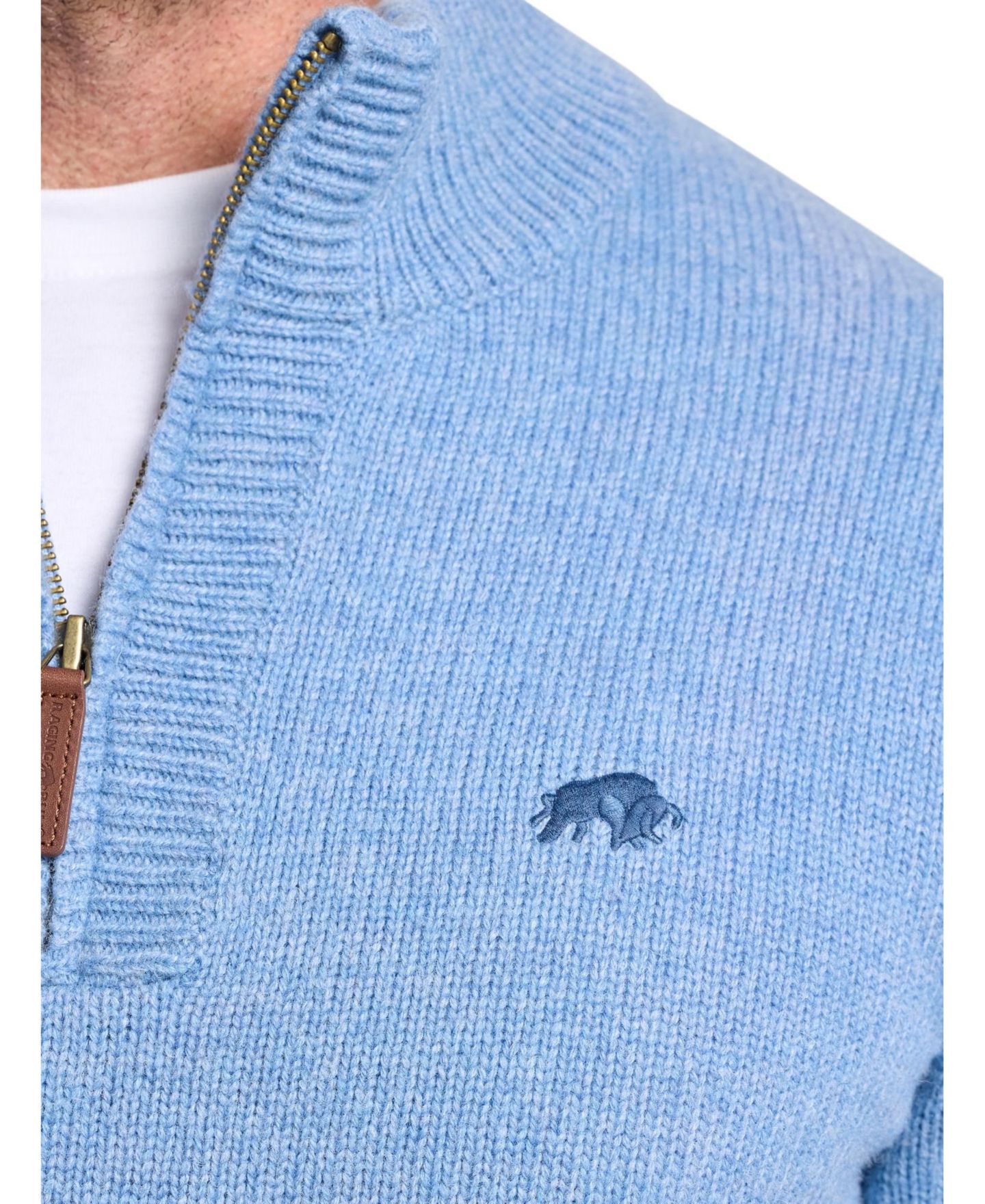 Мужской свитер Raging Bull Big & Tall Chunky Quarter-Zip, цвет: Шамбре — фото 4