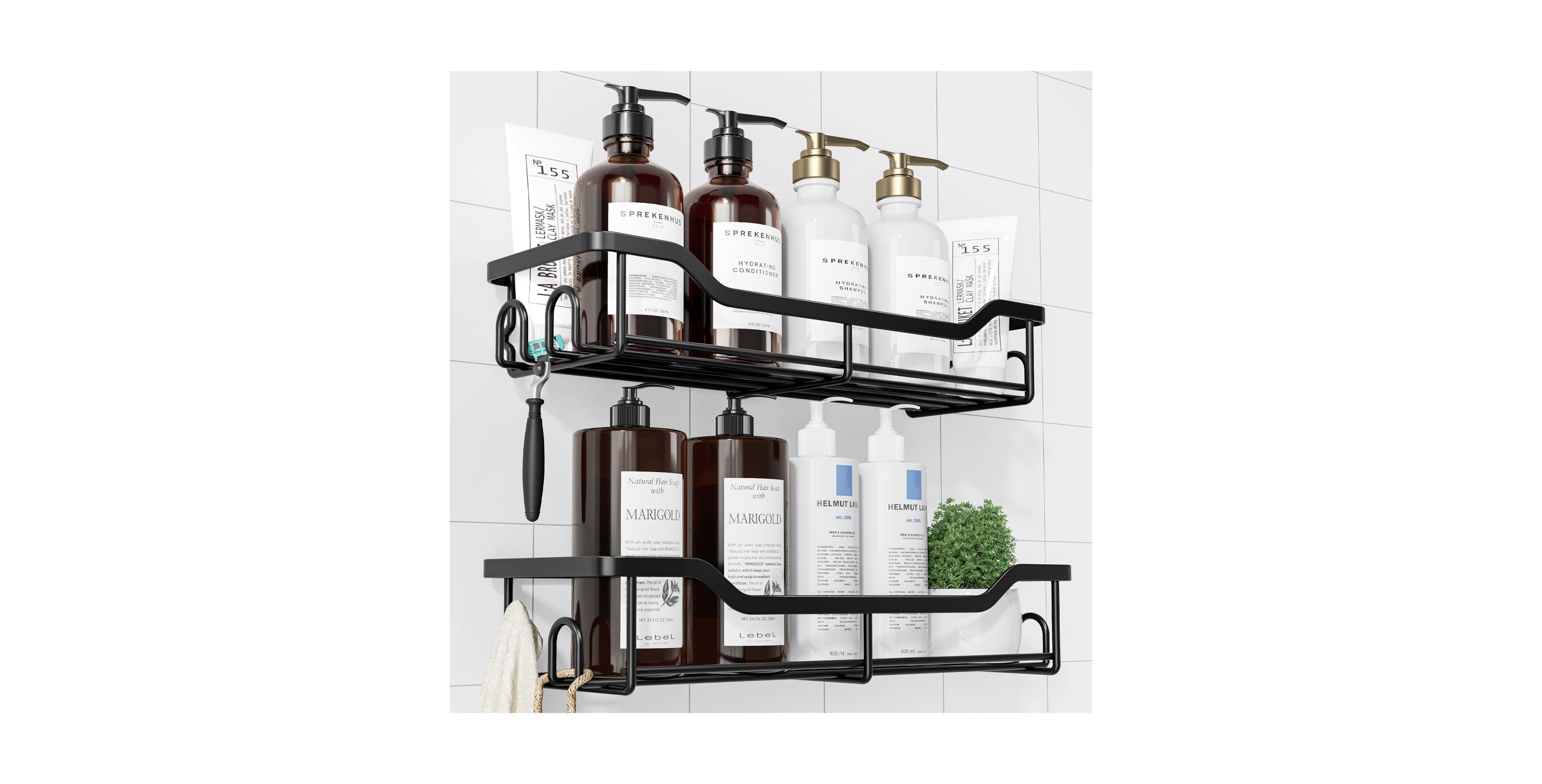 Cyqbd 2Pack Shower Adhesive Organizer Bathroom Hardware