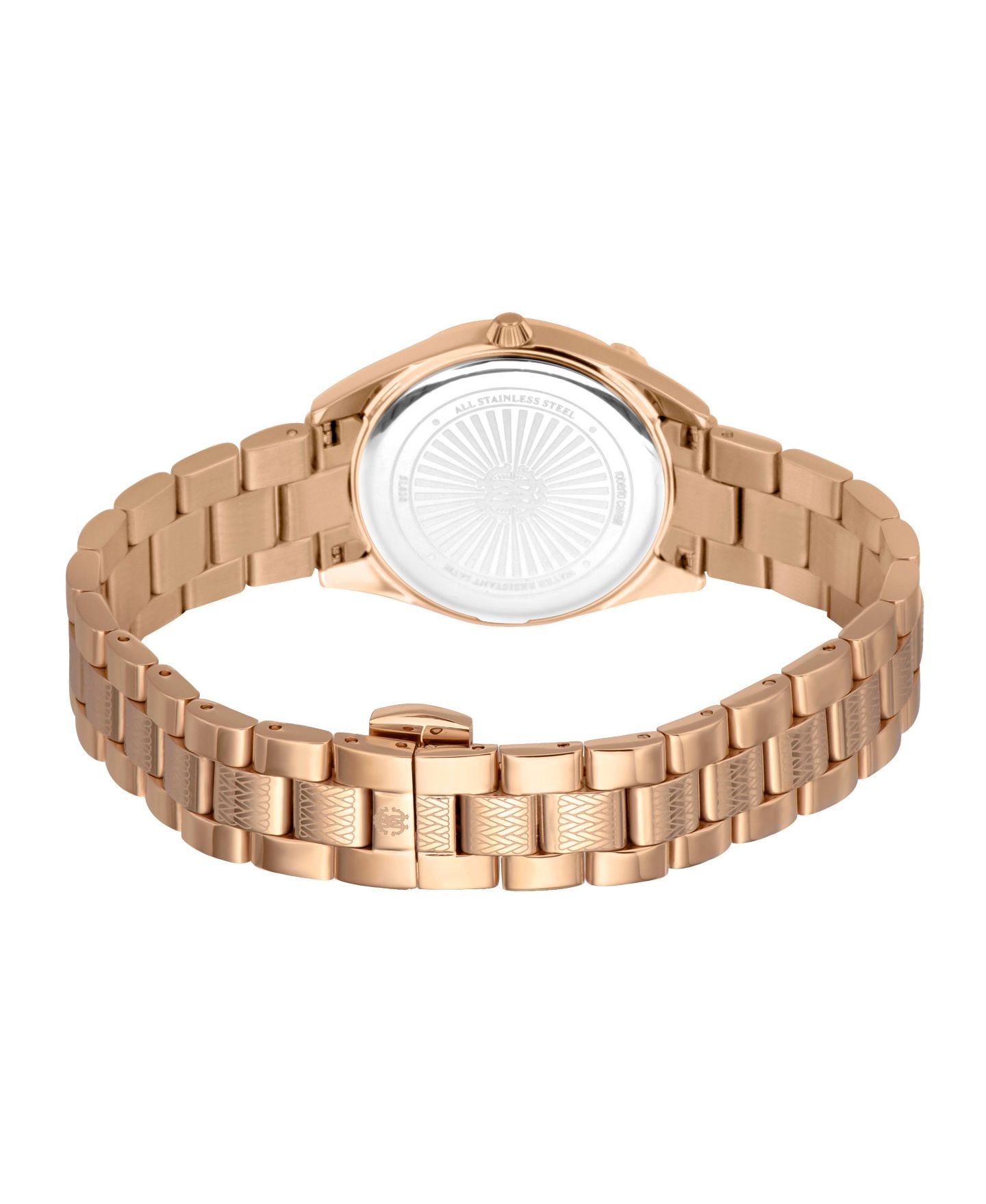 Женские часы Roberto Cavalli Women Snake Core Quartz IP Rose Stainless Steel Bracelet Watch, цвет: Розовый — фото 2