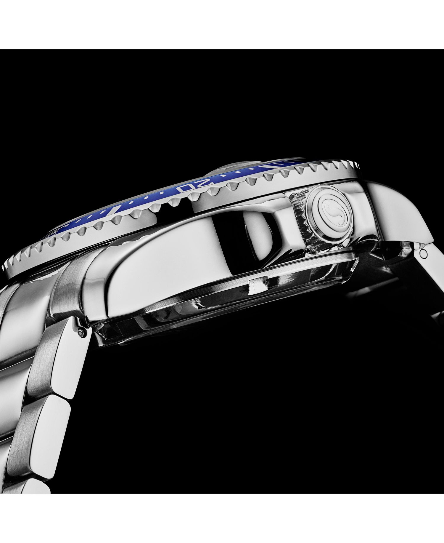 Men's Japanese Seiko NH35 Automatic Self Wind Movement Diver Watch, Stainless Steel Bracelet