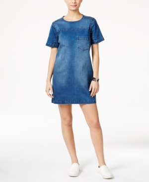 Calvin Klein Jeans Studded Denim Shift Dress