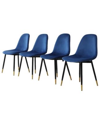 Lassan Contemporary Fabric Dining Chairs, Set of 4