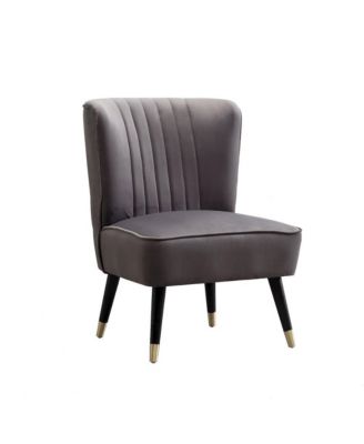 Elon Contemporary Velvet Upholstered Accent Chair