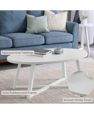 Modern Harmony 3-Piece Wood Oval Coffee Table Set