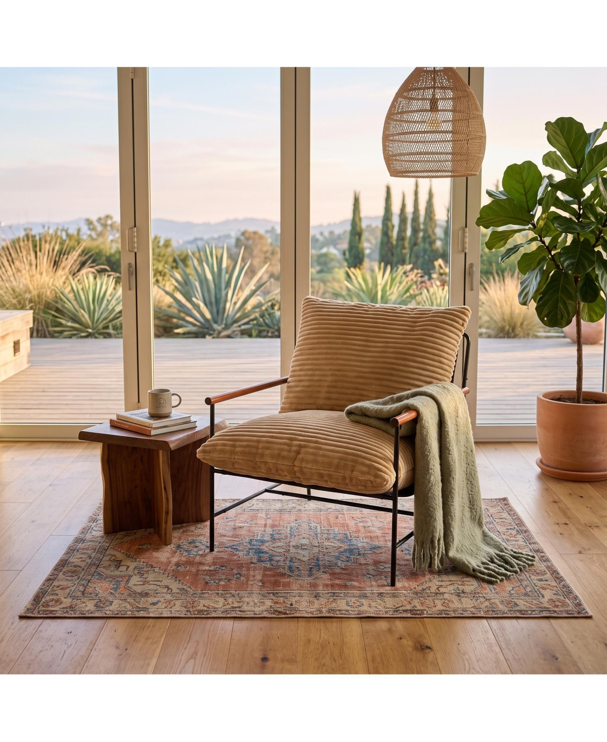 gaomon Oversized Corduroy Accent Living Room Chair, 400G Fabric Chair With 400-Lbs Weight Capacity For Reading And Relaxing
