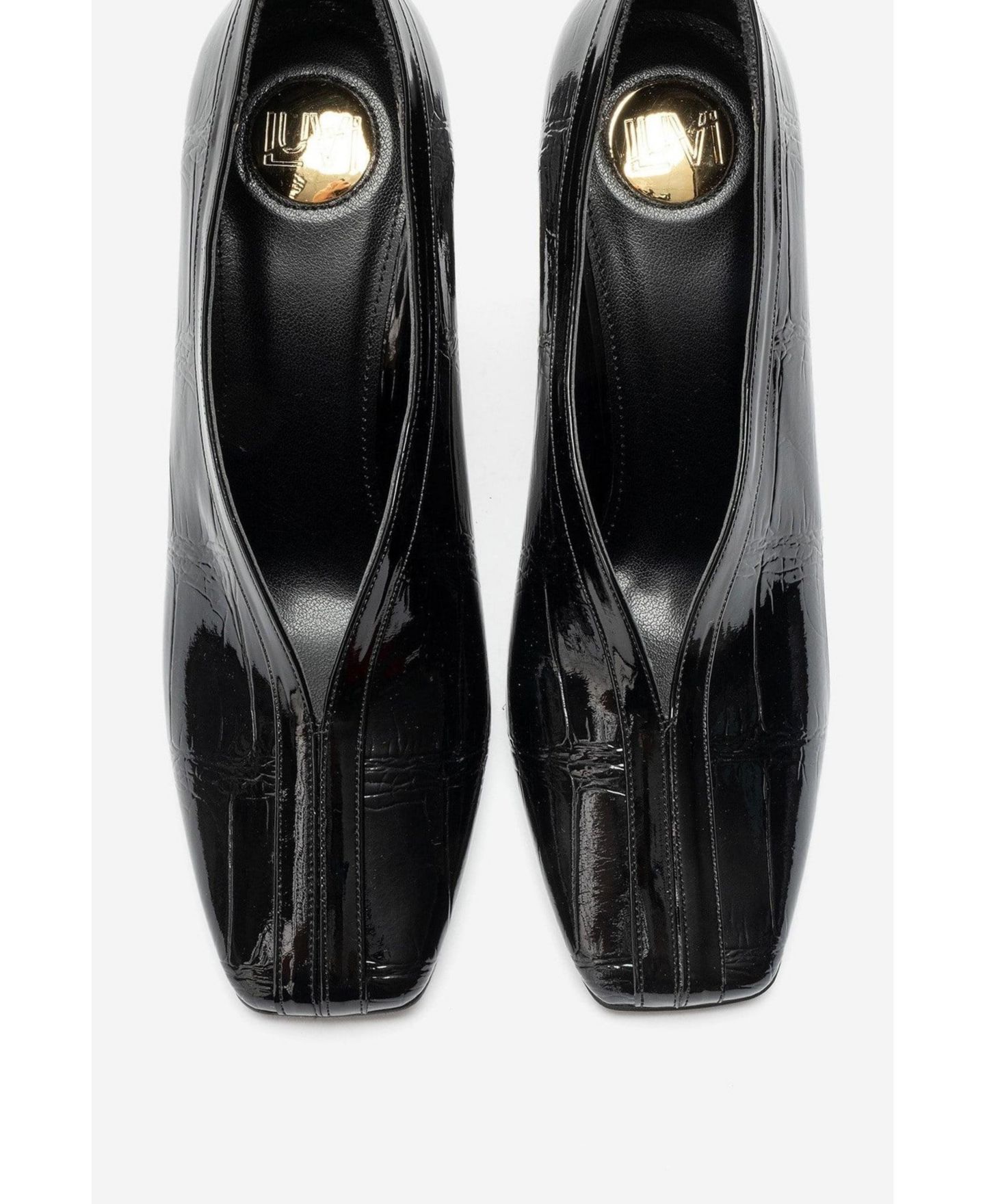 Женские туфли Prologue Shoes Nore Block Heel Square Toe, цвет: Чёрный с принтом — фото 7