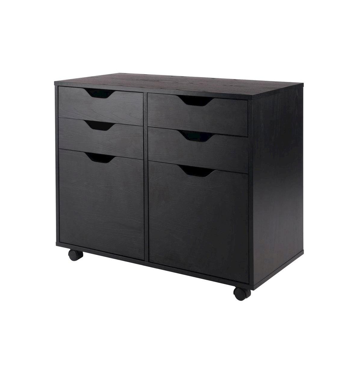 FurniFact Home Office Cabinet with Drawers, Rolling File Cabinet for Home Office - Black