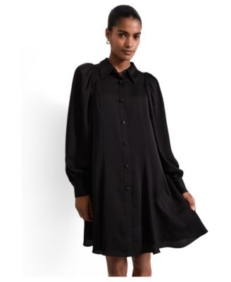 Women's Tila Puff-Sleeve Embellished Shirt Dress