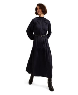 Women's Ornella Long-Sleeve A-Line Wedding Guest Midi Dress