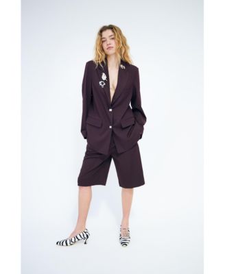 Women's Diana Pinstripe-Longline Blazer