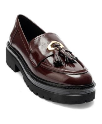 Forever and Always Shoes Women's Marsy Leather Tassel Loafer 