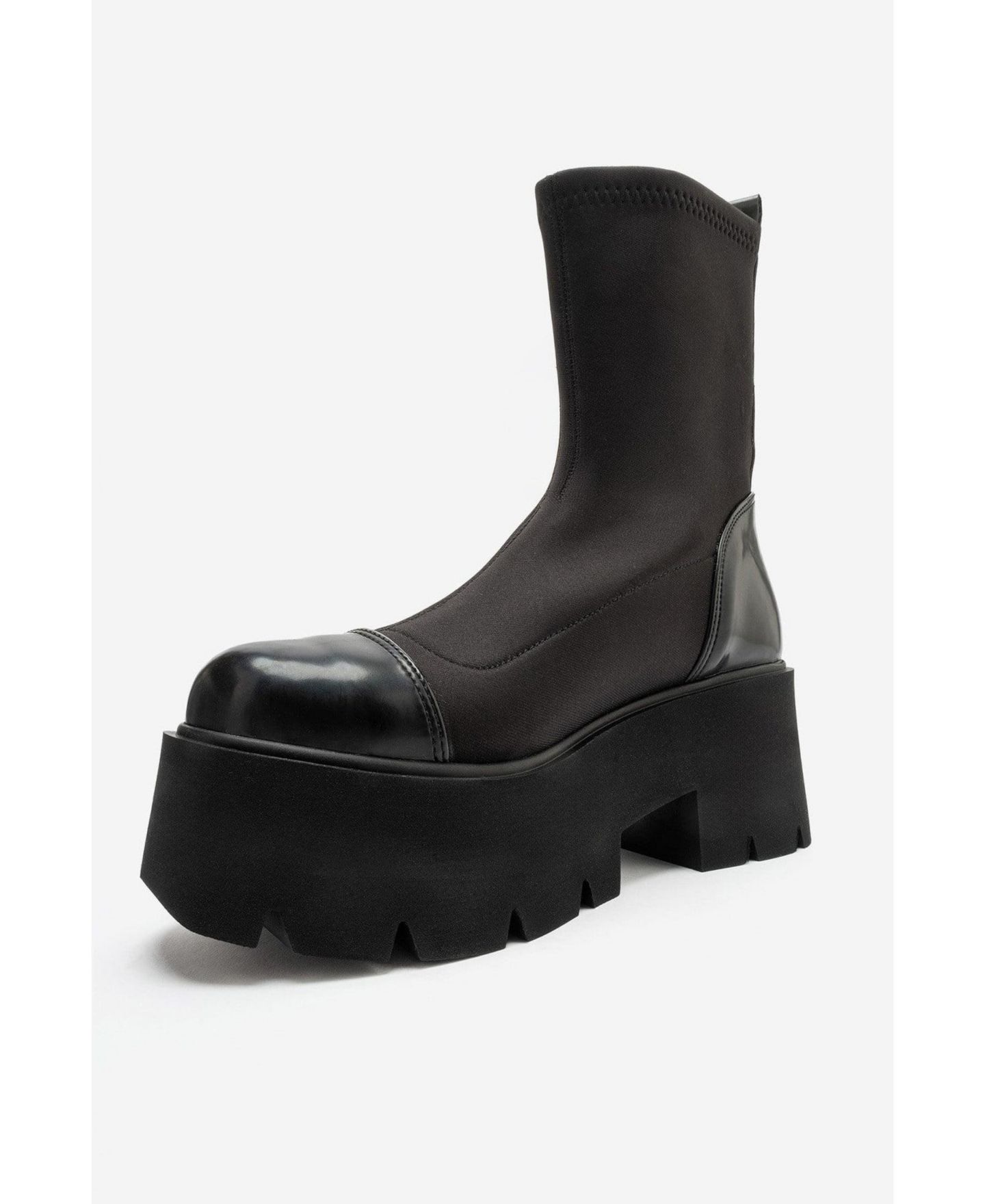 Женские ботинки Prologue Shoes Jadelina Scuba Platform Sock Boot, цвет: Чёрный — фото 9