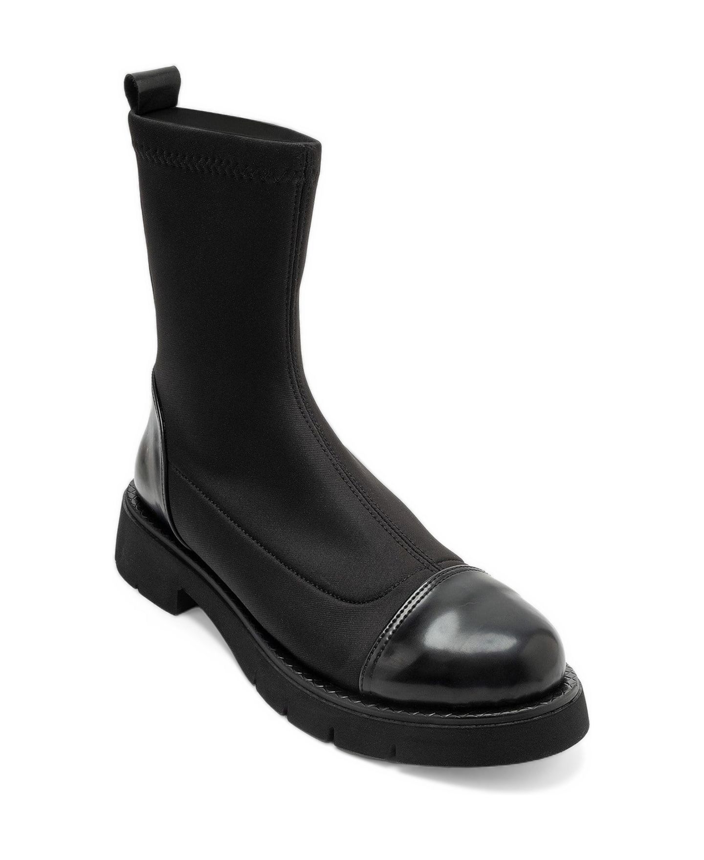 Женские ботинки-носки Prologue Shoes Talessia из скуба на устойчивом каблуке, цвет: Чёрный — фото 1