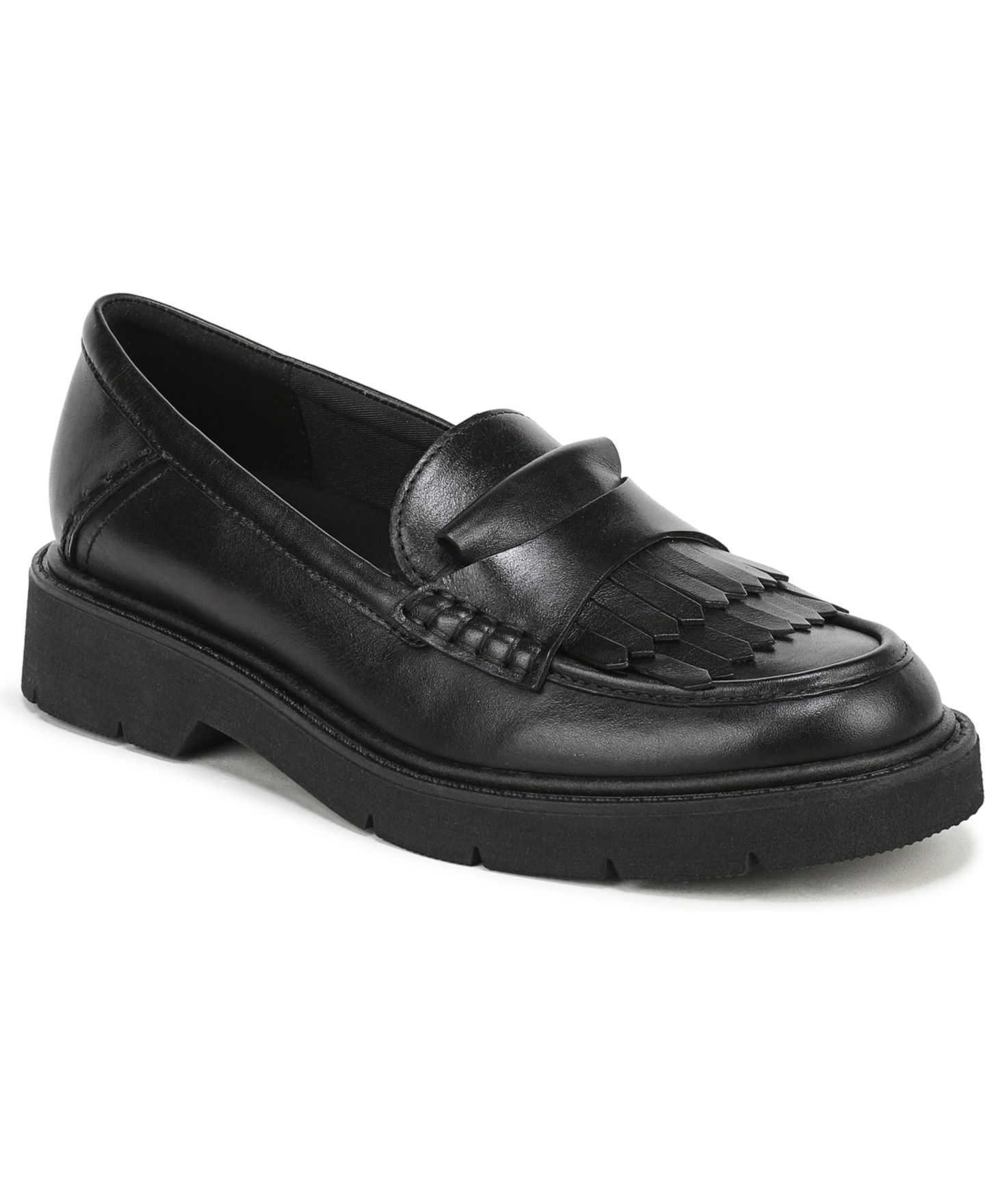 Женские туфли 27 EDIT Naturalizer Tate Lug-Sole Round Toe, цвет: Чёрный кожаный — фото 1