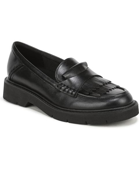 Женские туфли 27 EDIT Naturalizer Tate Lug-Sole Round Toe, цвет: Чёрный кожаный