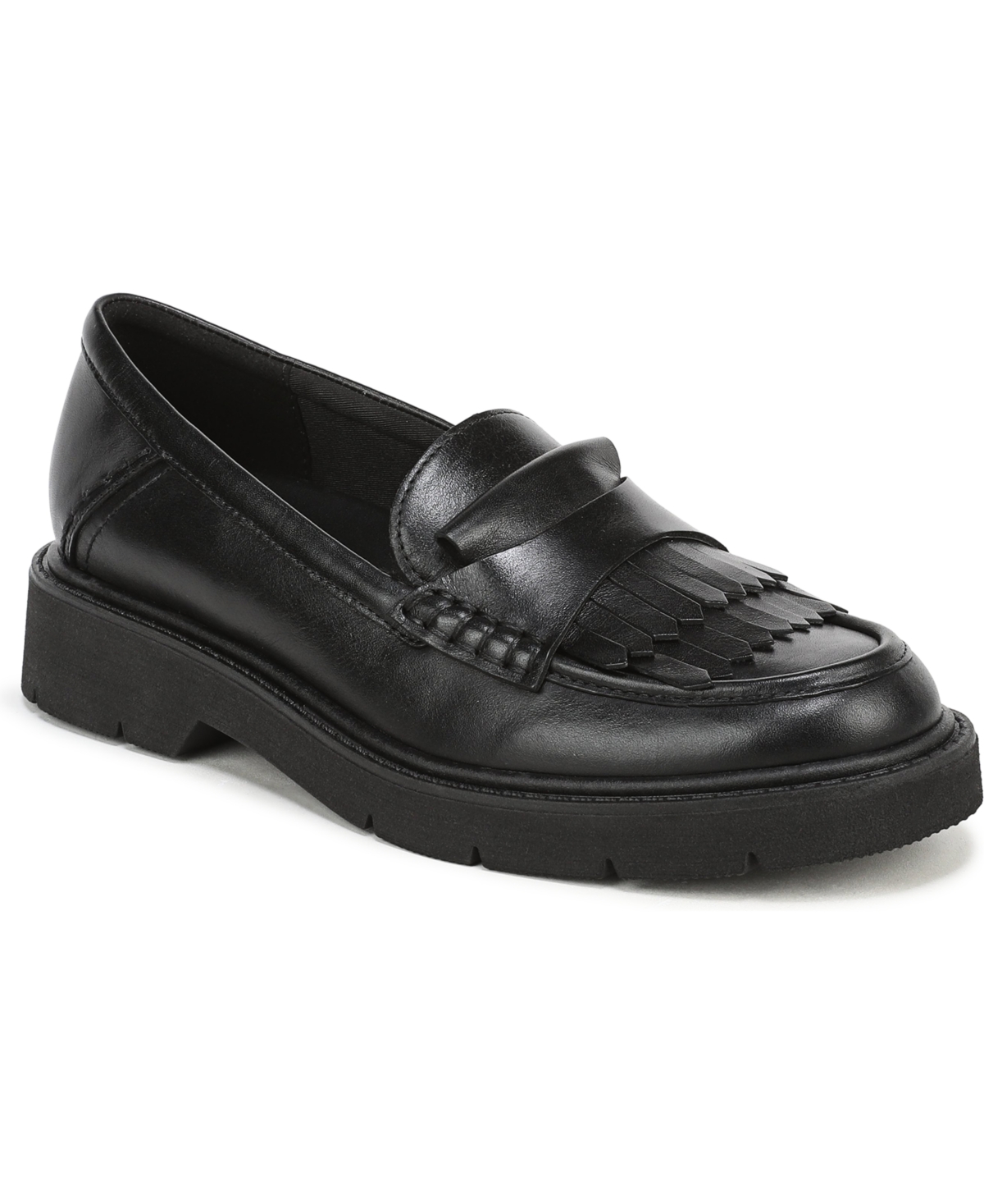 27 Edit Naturalizer Tate Lug-sole Round Toe Loafers In Black