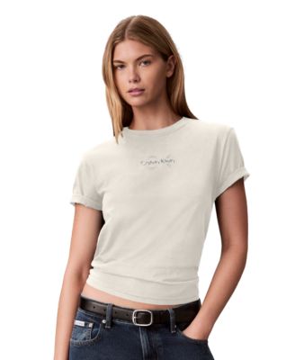 Women's Shine Metallic Graphic Short-Sleeve T-Shirt