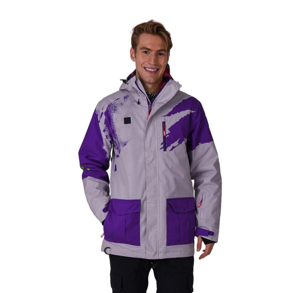 Men's After party Jacket Grey & Purple Men's