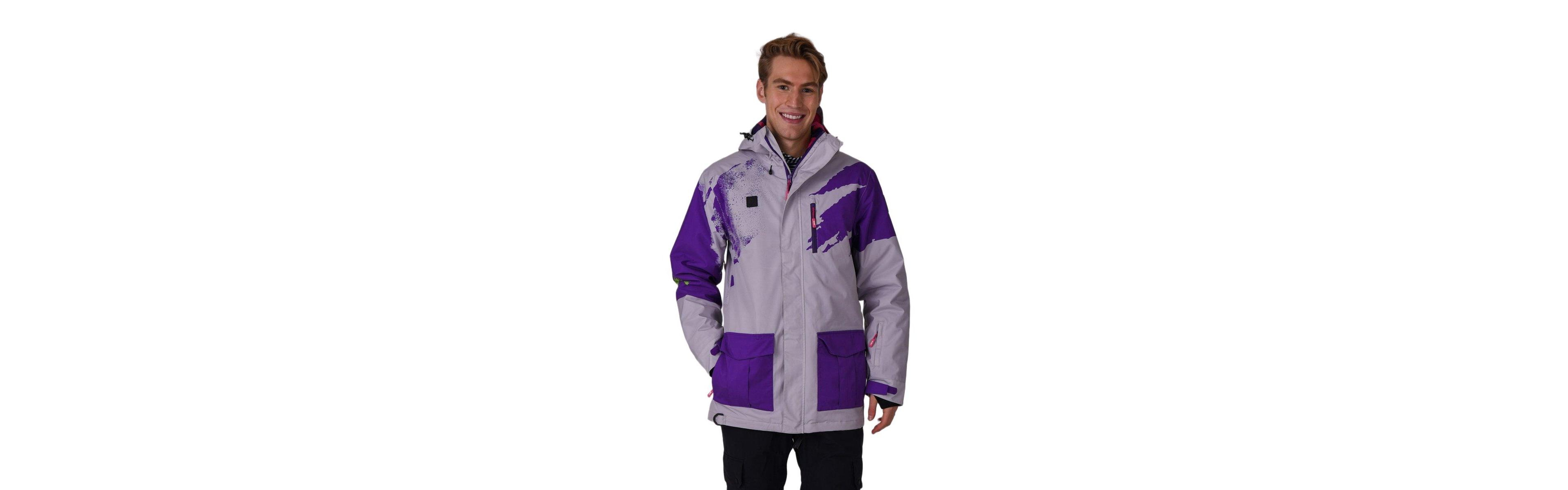 Men's After party Jacket Grey & Purple Men's
