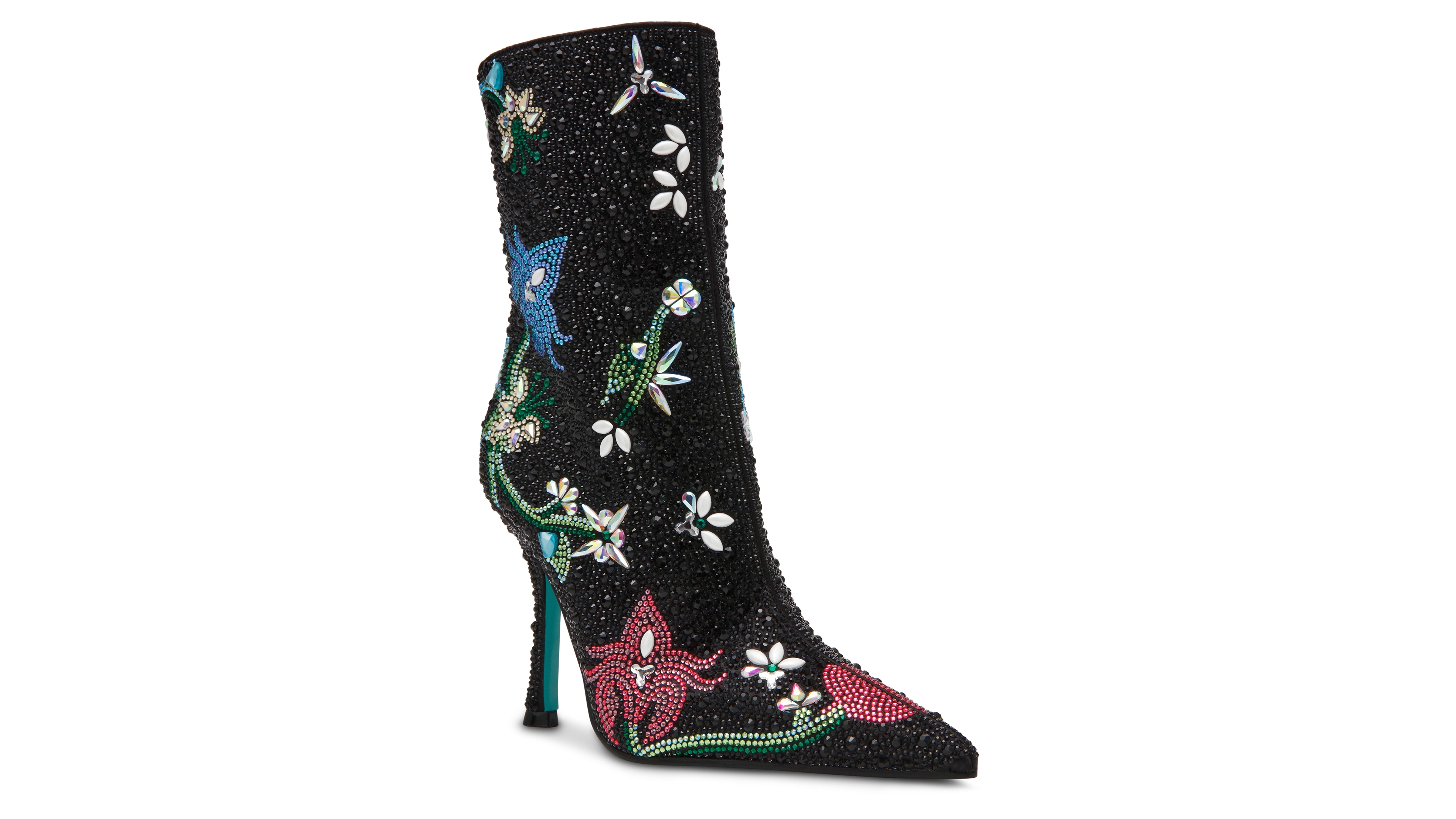 Betsey Johnson Women's Fern Pointed-Toe Embellished Stiletto Boots