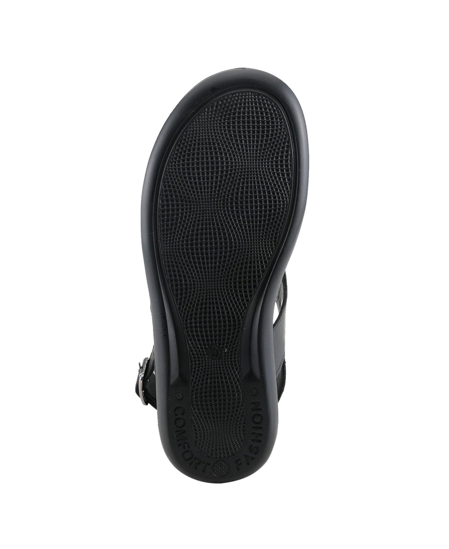 Men's Jeff Leather Round-Toe Sandals