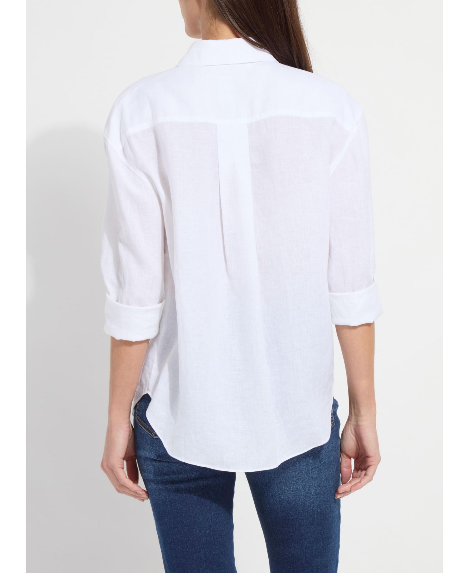 Women's Rose Roll-Tab Linen Utility Shirt