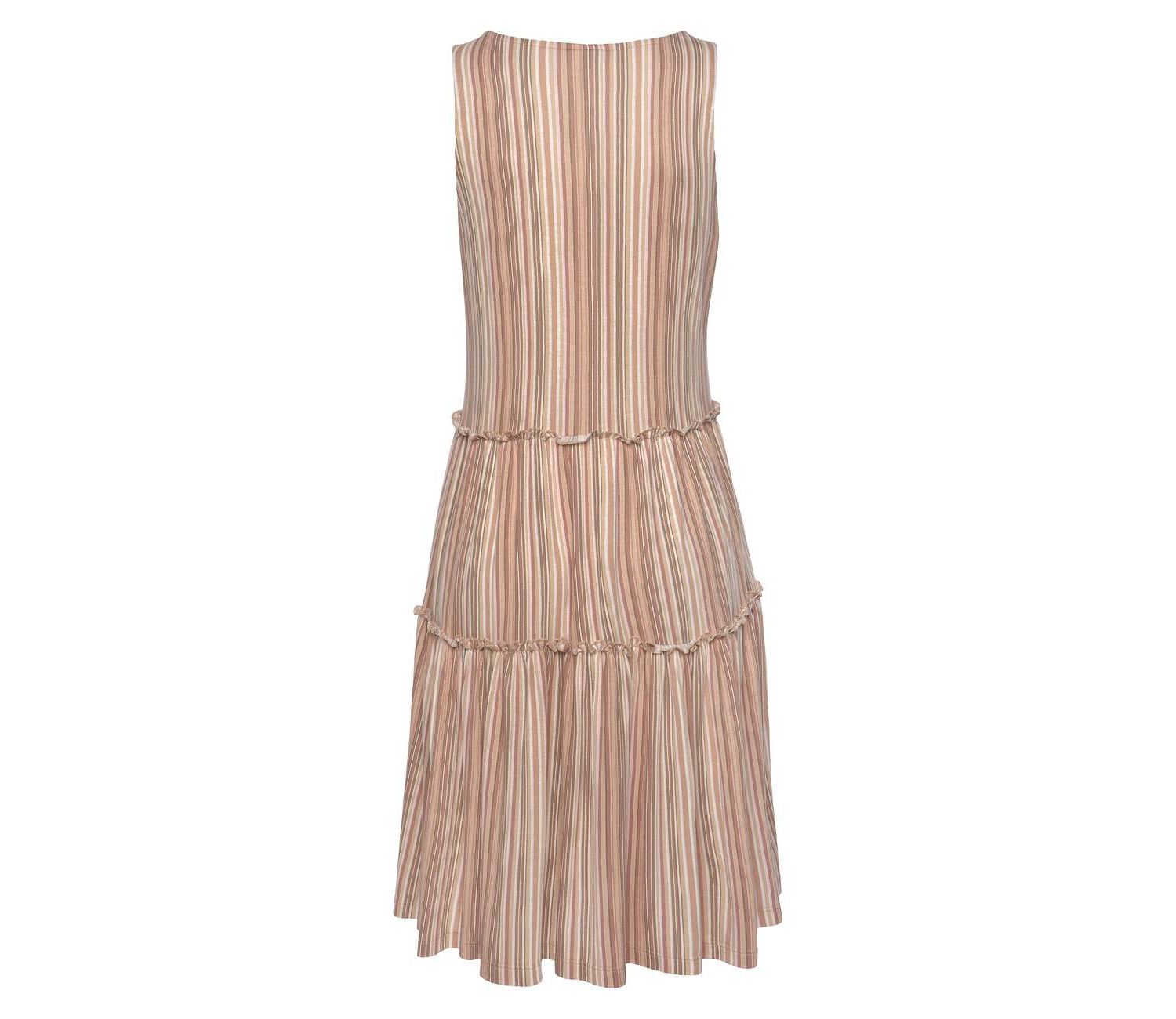 Women's Tiered Striped Sleeveless Dress