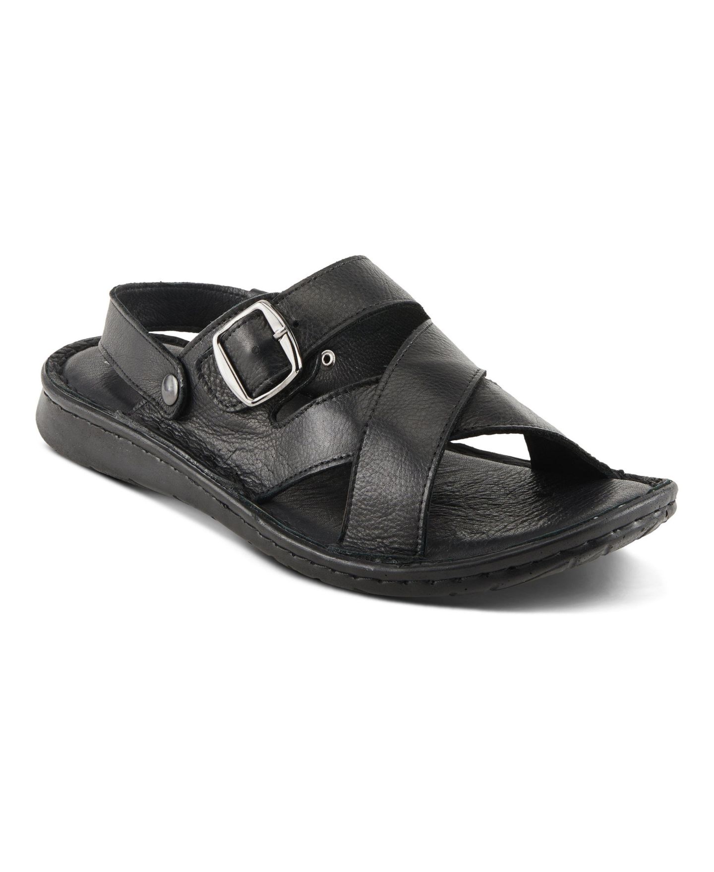 Мужские сандалии Spring Step Nofar Leather Convertible Sling-Back, цвет: Чёрный — фото 1