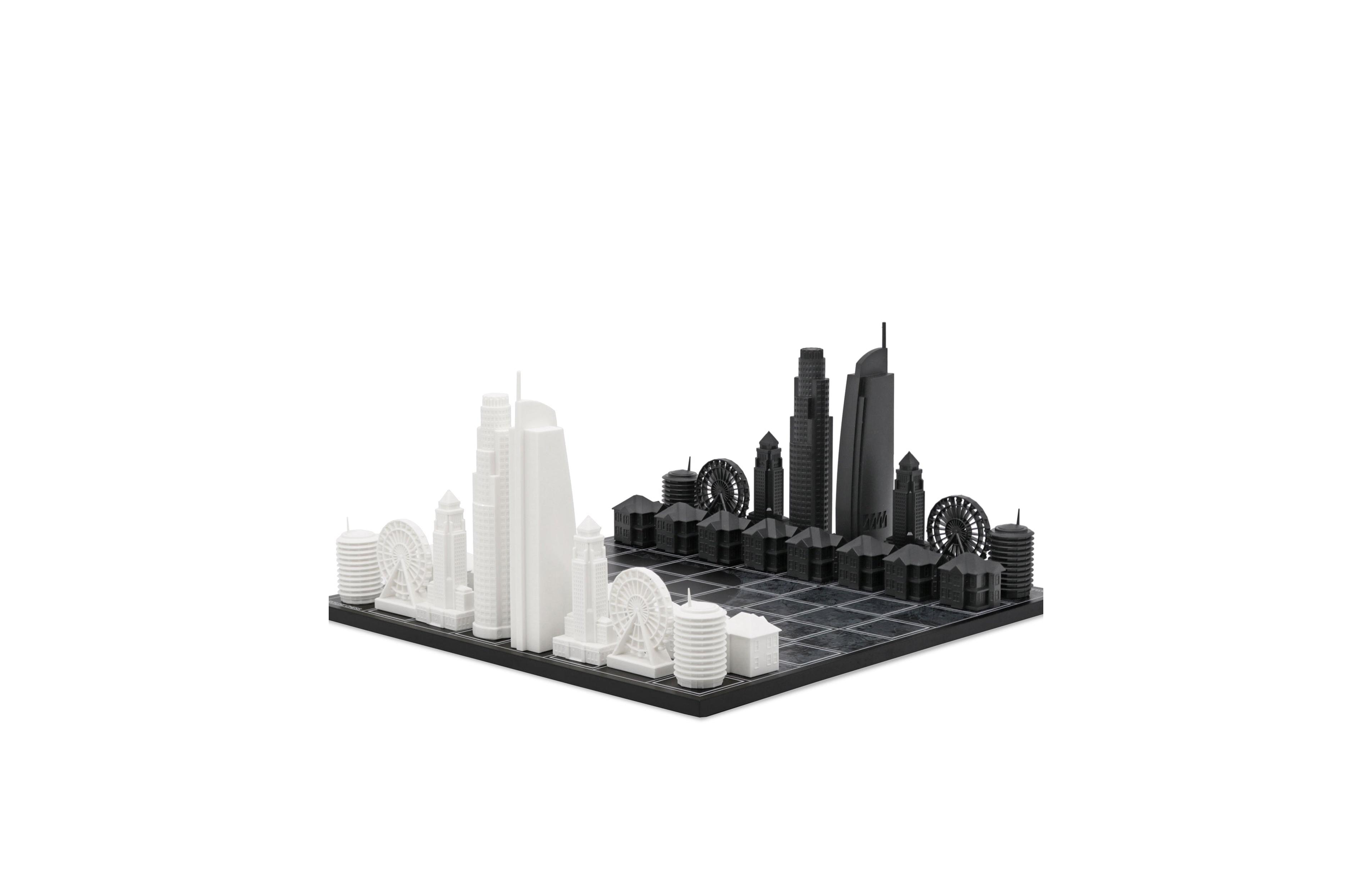 Skyline Chess Los Angeles Edition 32-Piece Chess Set, Ages 12+