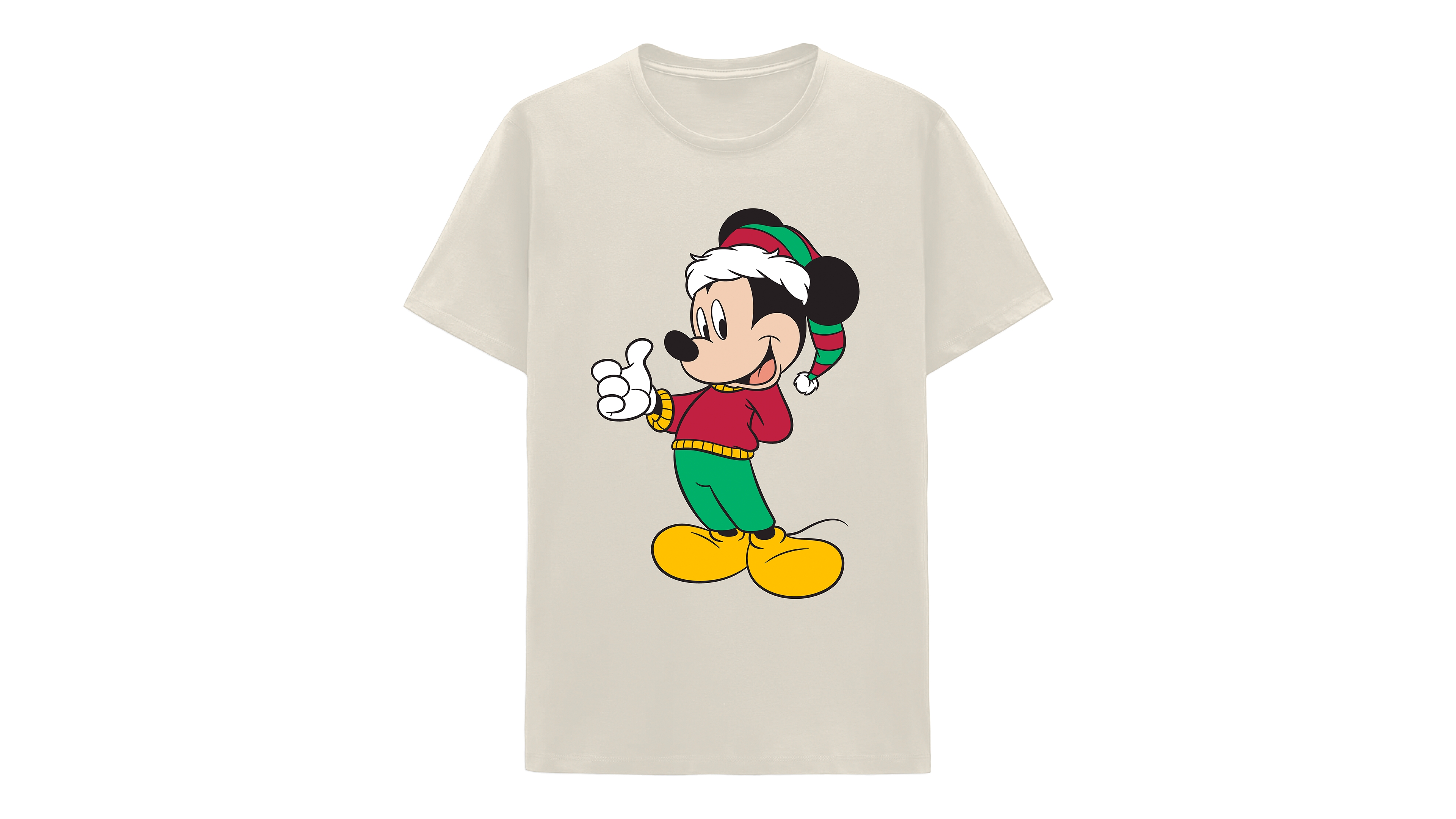 Hybrid Apparel Men's Christmas Mickey Classic-Fit T-Shirt