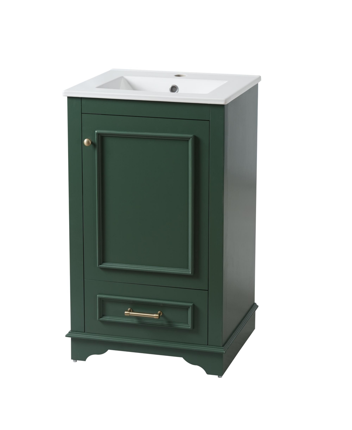 Busdays 20 Inch Bathroom Vanity with Ceramic Sink One Drawer Freestanding Soft Close Door Adjustable Shelf Modern Style