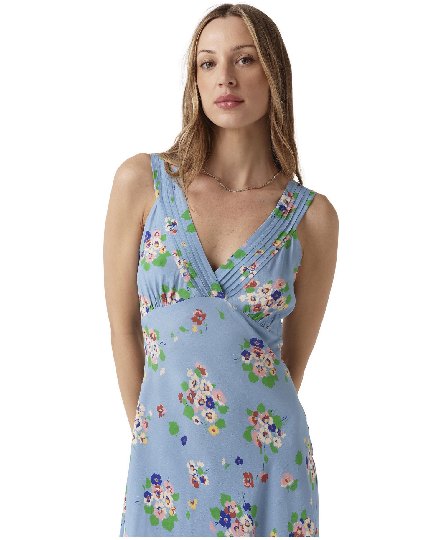 Women's Elise Open-Back A-Line Floral-Print Midi Dress