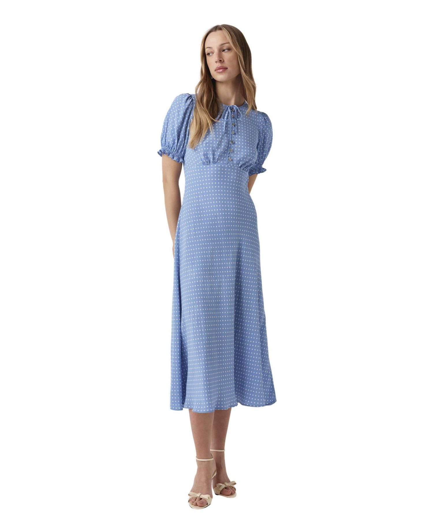 Women's Clarissa Floral Empire Waist A-Line Midi Dress