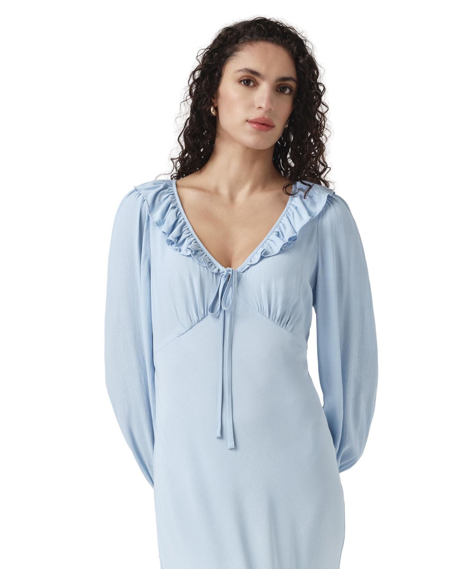 Women's Melina Long-Sleeve V-Neck Midi Dress