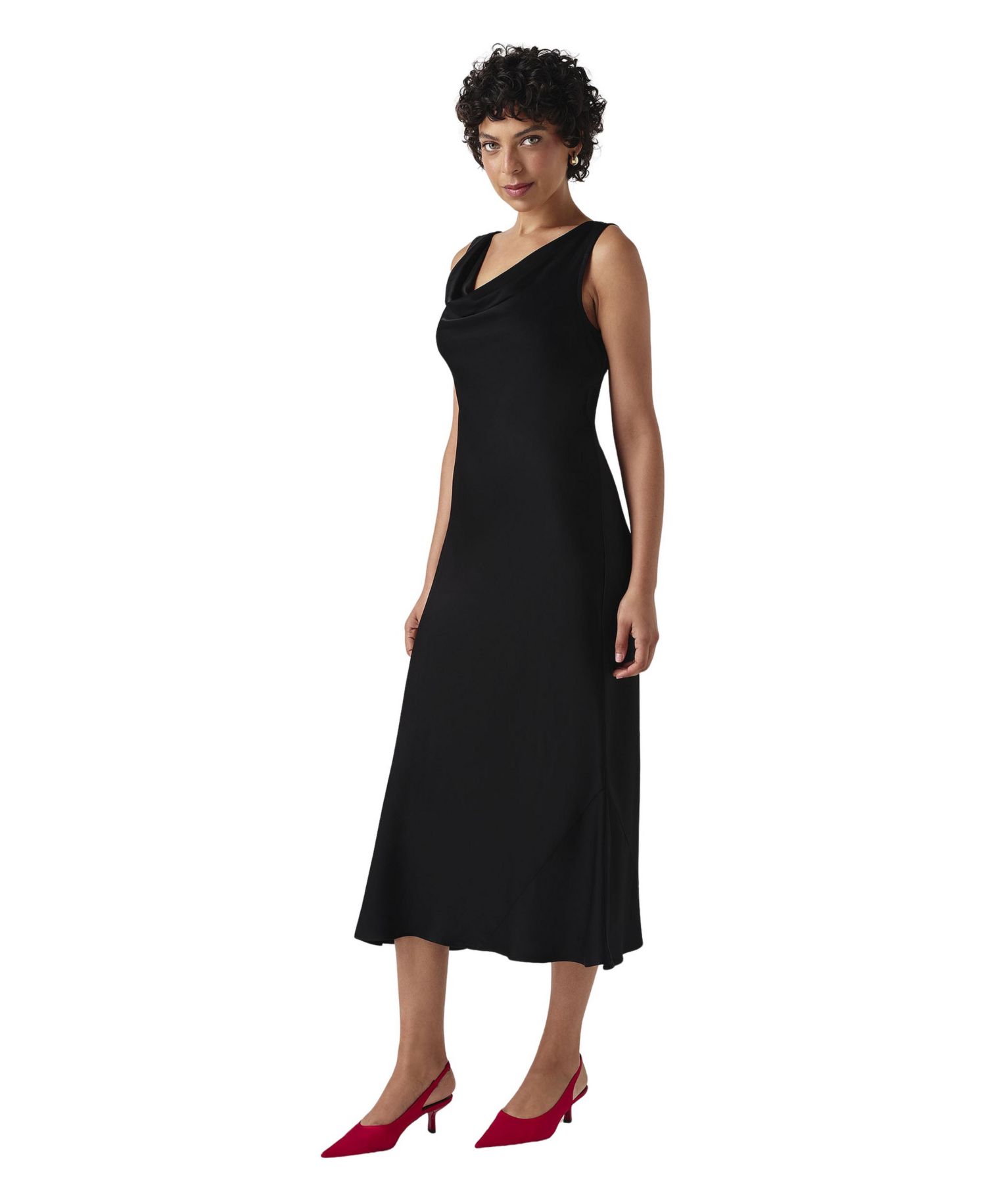 Women's Arya Cowl Neck Midi Slip Dress