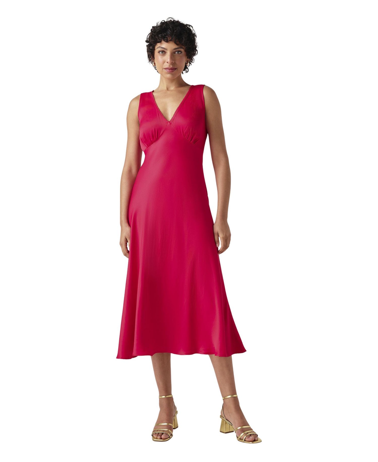 Women's Alessia V-Neck Empire-Waist Midi Dress