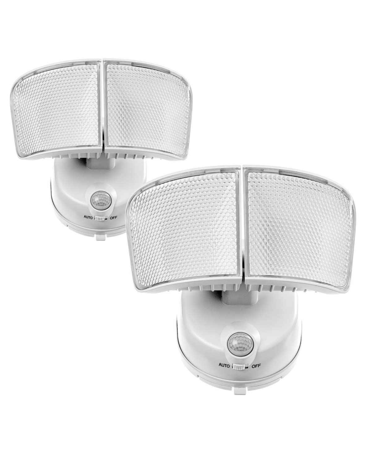 Home Zone Living Secure 2-Pack Battery-Powered Motion Sensor Led Flood Lights, 1000 Lumens, 5000K, No Wiring