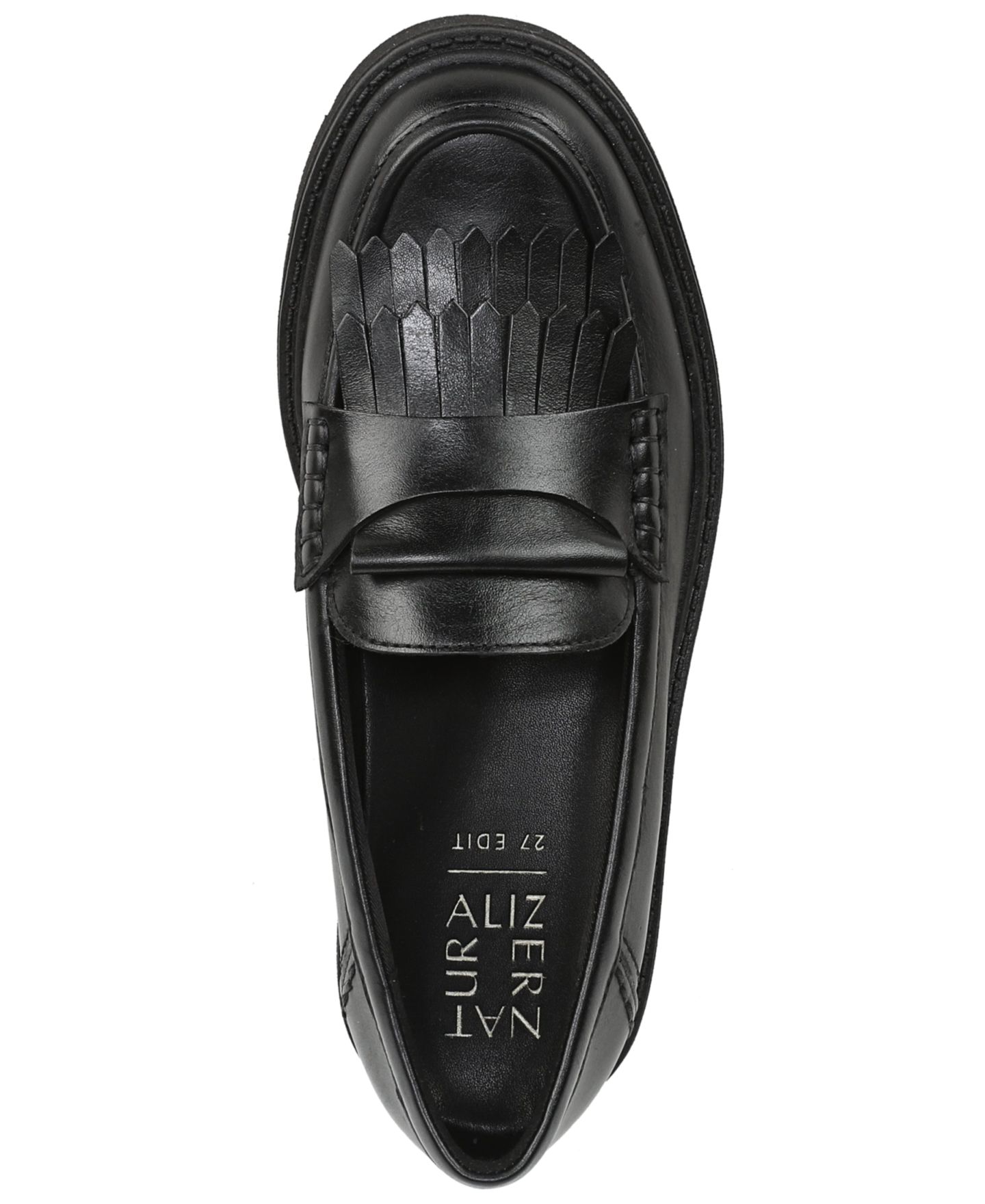 Женские туфли 27 EDIT Naturalizer Tate Lug-Sole Round Toe, цвет: Чёрный кожаный — фото 4