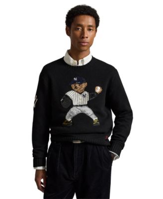 Men's Yankees Bear Crewneck Intarsia-Knit Sweater