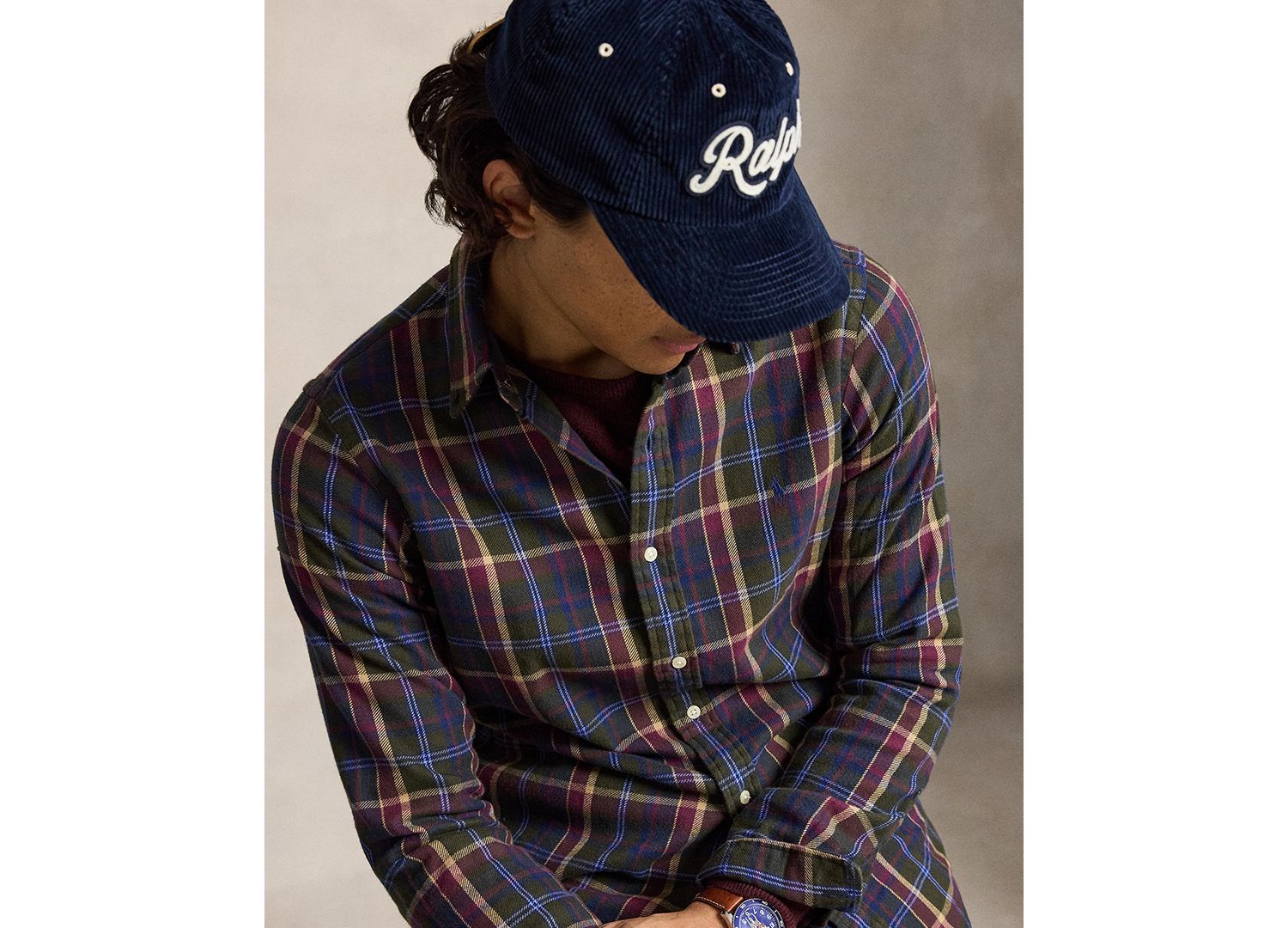 Men's Long-Sleeve Plaid Brushed Flannel Shirt