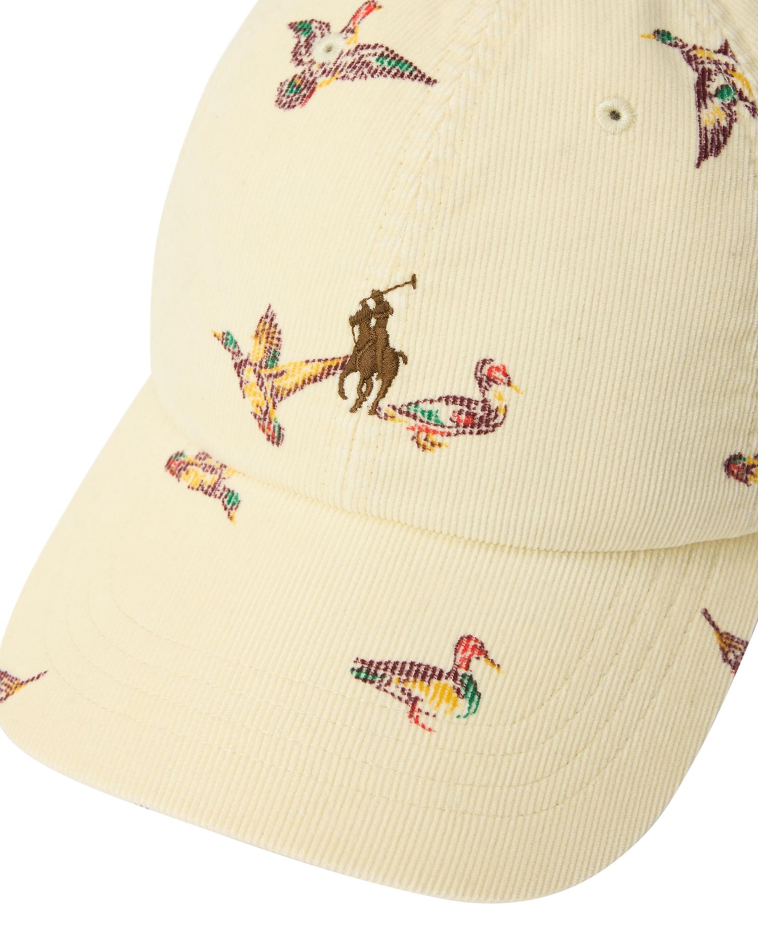 Corduroy Duck-Print Baseball Cap