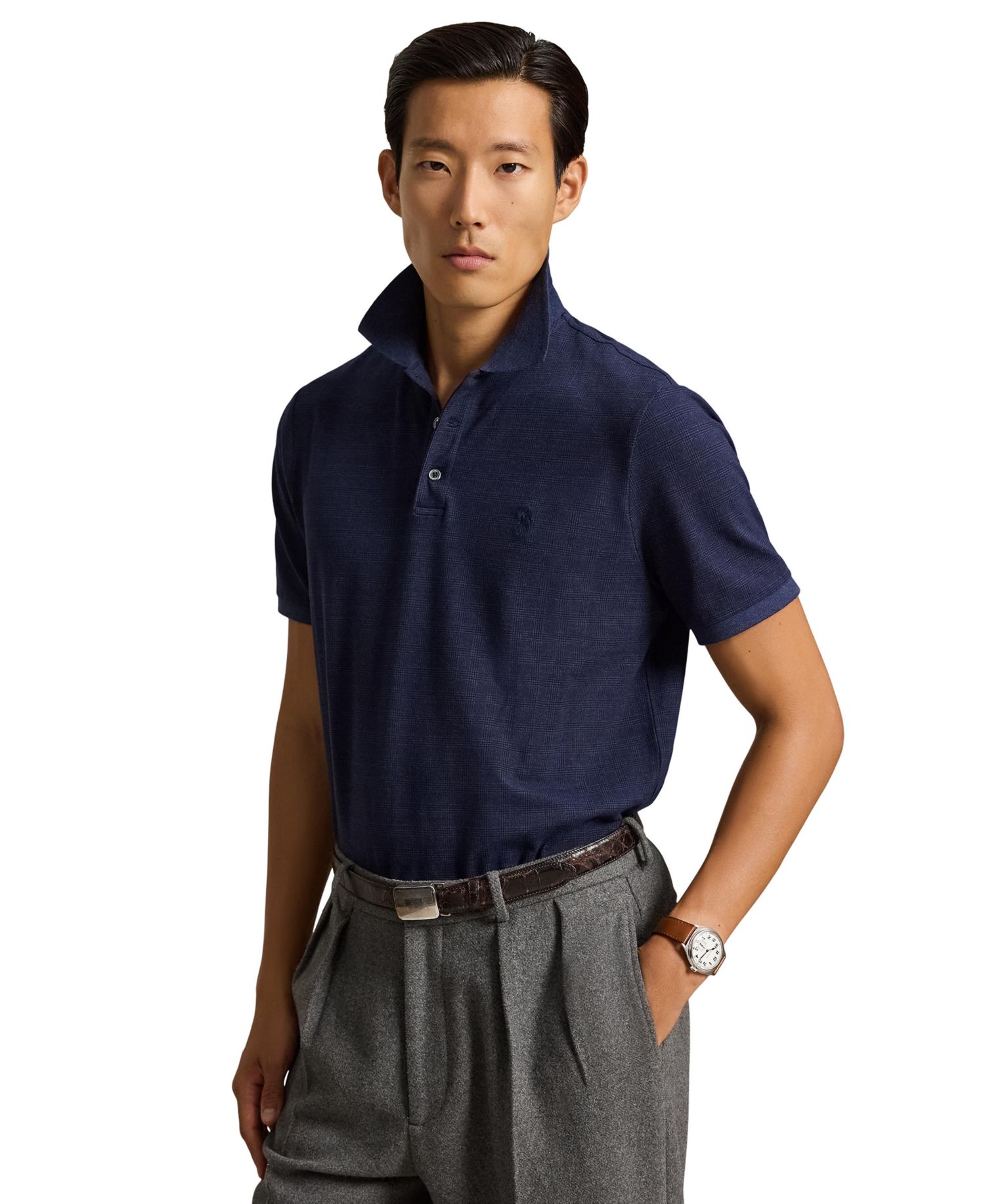 Men's Classic-Fit Stretch Mesh Polo Shirt