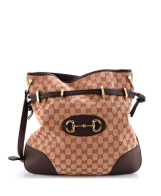 Large Horsebit 1955 Messenger Bag GG Canvas