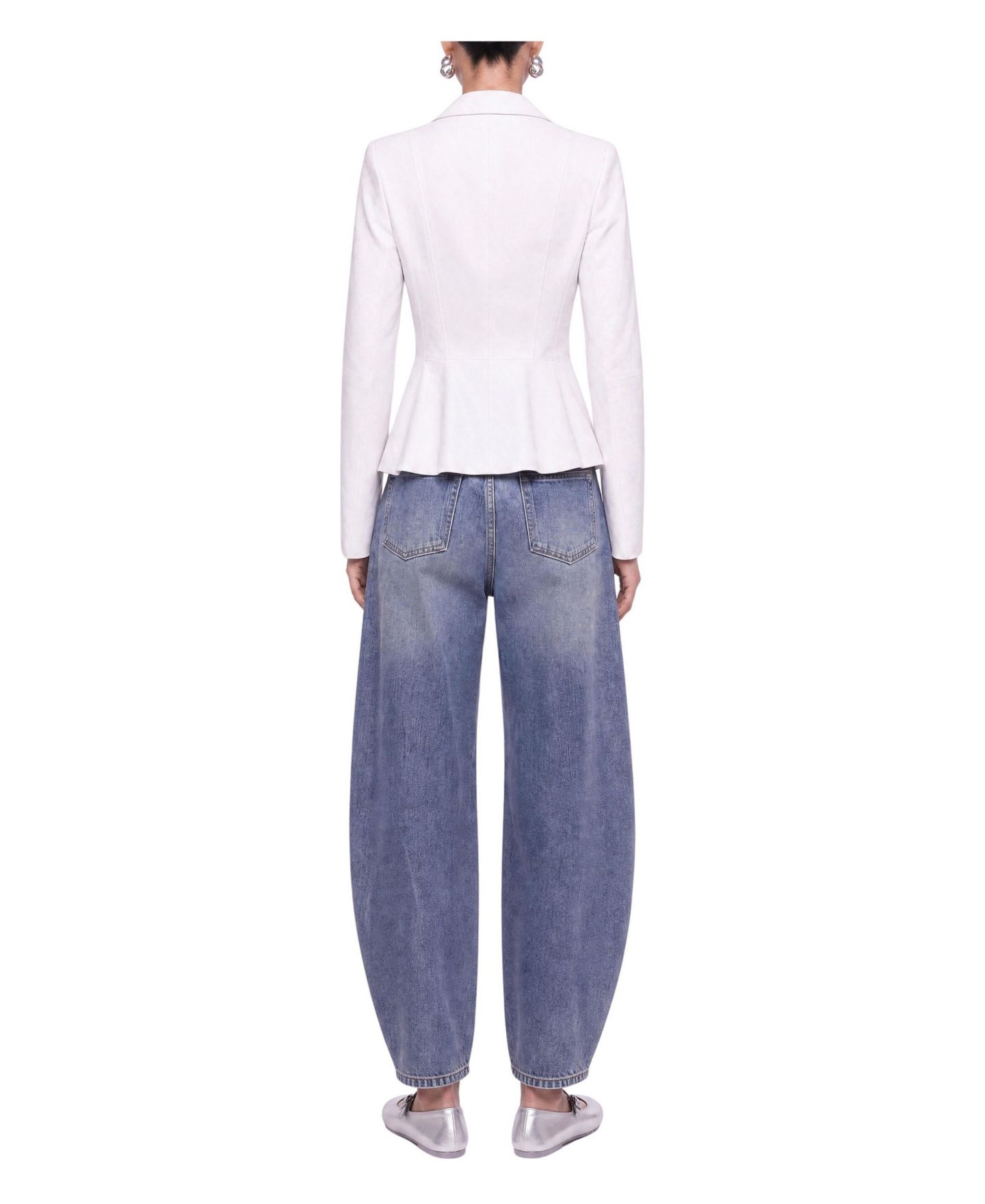 Женская рубашка NOCTURNE Long-Sleeve Slim-Fit Pleat-Detail, цвет: Белый — фото 3
