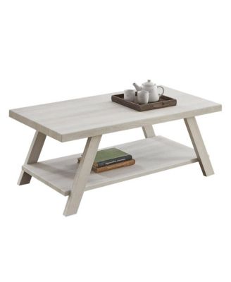 Athens Contemporary Wood Shelf Coffee Table